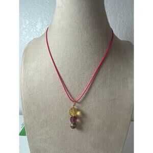 Handmade Colorful Bead Upcycled Pendant Necklace